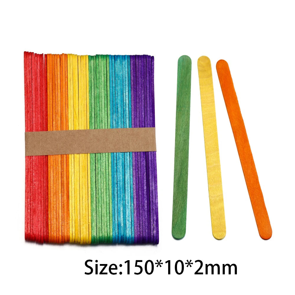 50/100/150Pcs Resin Tool Epoxy Stirring Stick Popsicle Ice Cream Stick Handmade DIY Resin Mold Wood Ice Pop Sticks Making Tools