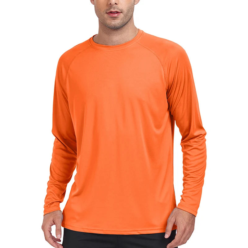Men's Sun Protection shirts Summer UPF 50+ Long Sleeve Quick Dry Men Shirts Breathable Hiking Fish Performance Tops UV-Proof