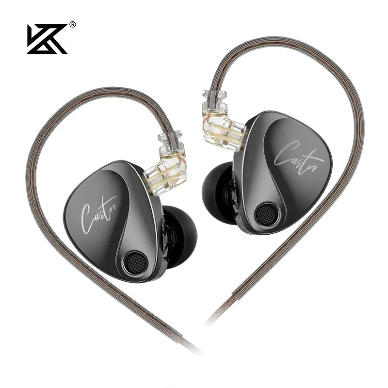 KZ Castor 2DD in Ear Earphone HiFi Dynamic High-end Tunable Earphones Monitor Headphone Cancelling Earbud ZSNPRO ZSX ESX D-FI