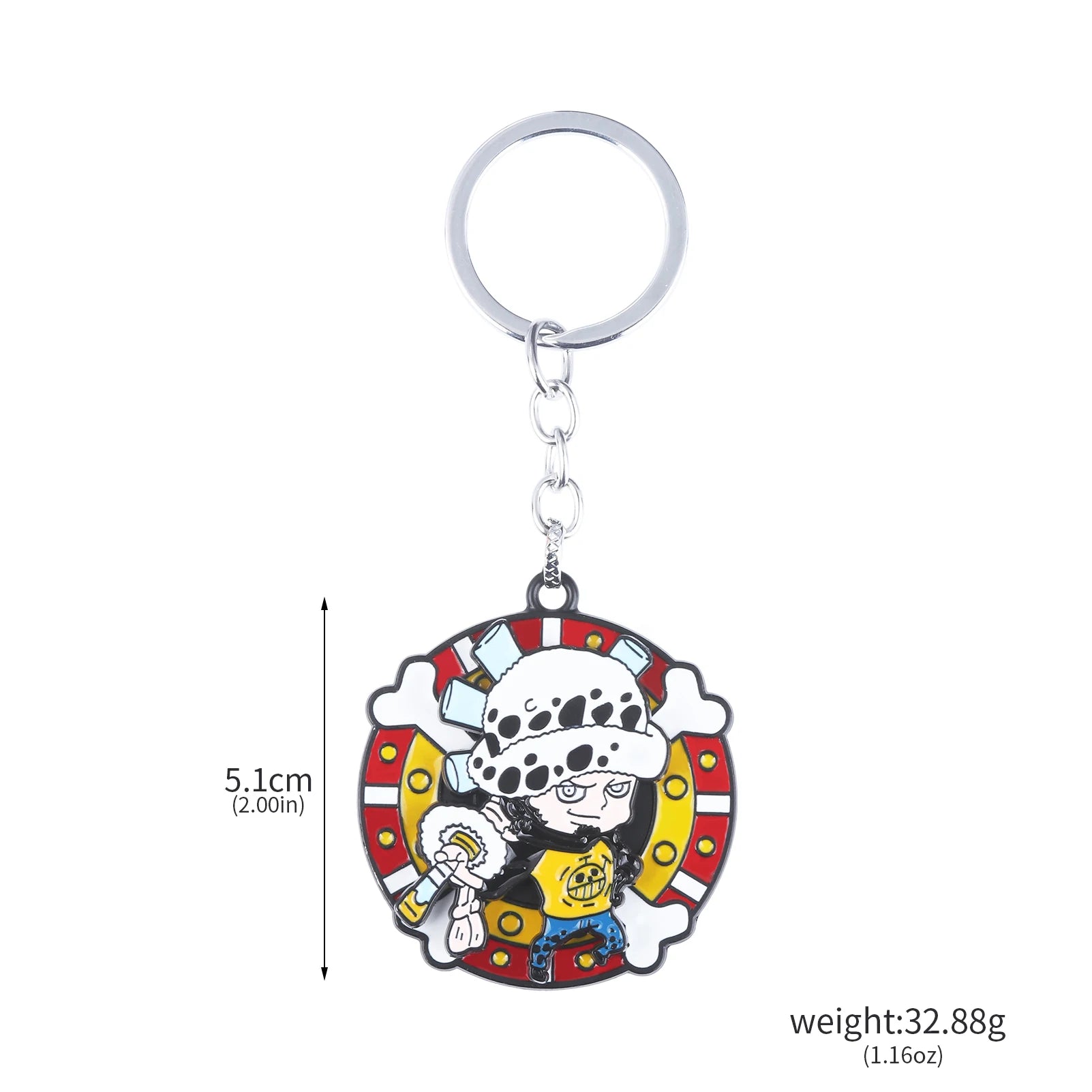 One Piece Luffy Straw Hat Keychain Rotatable Zoro Skull Metal Pendant Role-Playing Decorative Accessories Fan Jewelry Gift
