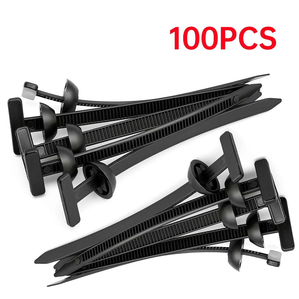 Nylon Universal Cable Tie Buckle Heavy Duty Self-Locking Nylon Zip Ties with Button Fixion Tools for Car Repair Cable Ties Tool