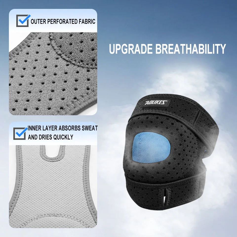 AOLIKES 1PC Patella Knee Brace Knee Compression Sleeve Support for Women Men Knee Pain Arthritis Pain Sport Knee Guard Knee Pads