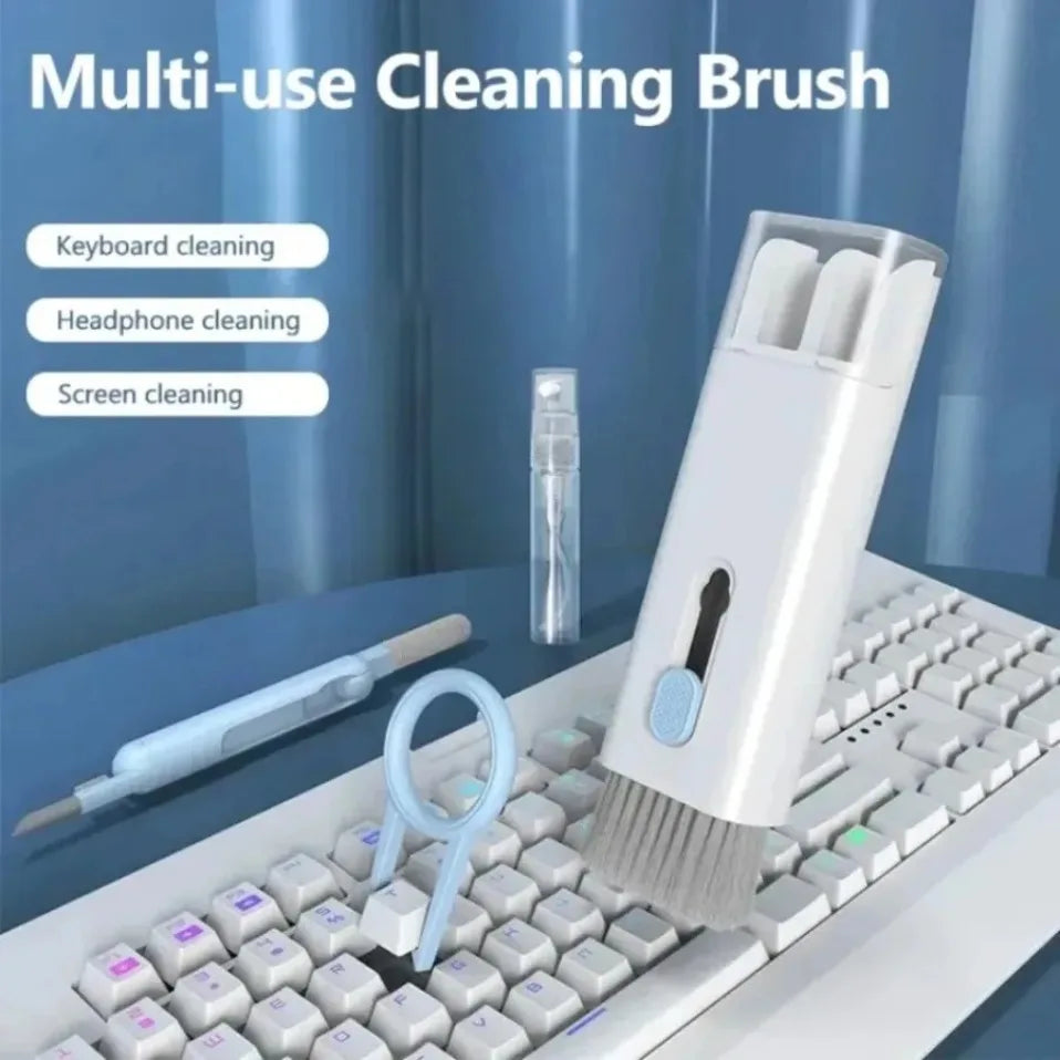 7 In 1 Multifunctional Cleaning Tool Mobile Phone Screen Cleaning Laptop Keyboard Cleaning Brush Bluetooth Headset Cleaning Pen