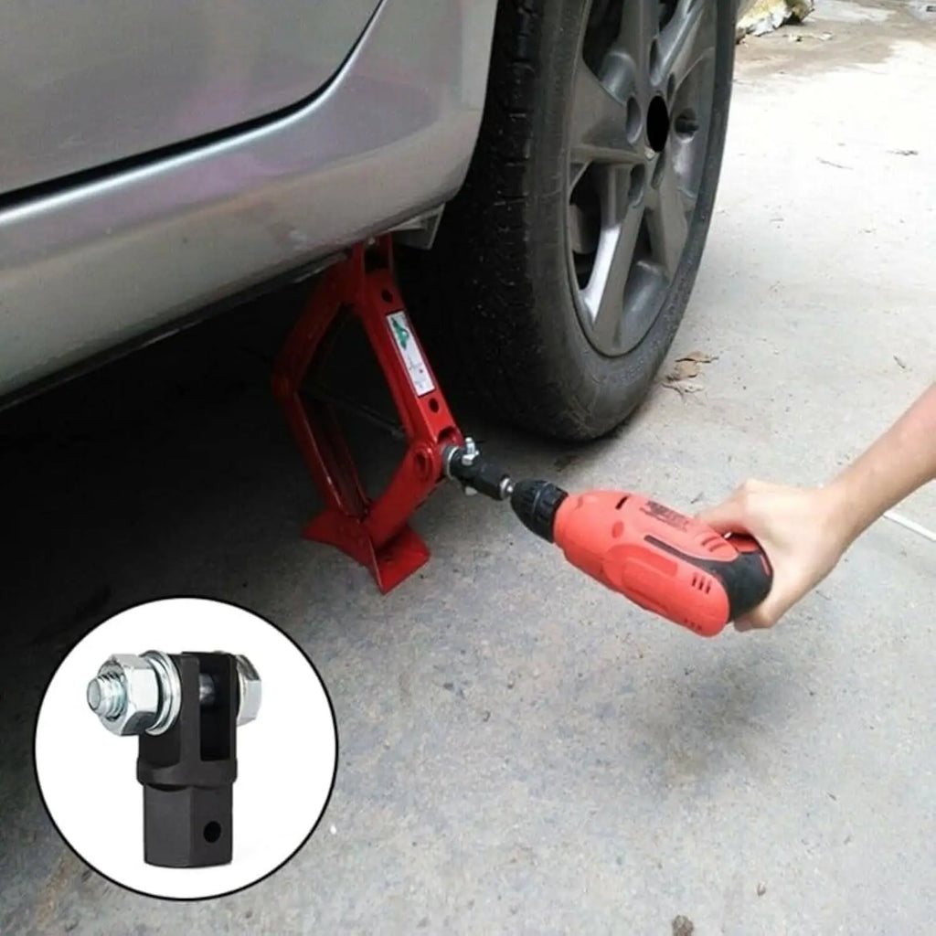 1/2 Inch Scissor Jack Adapter Chrome Vanadium Steel Ratchet Socket Wrench Auto Truck Tire Replacement Tool