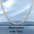 S925 Silver Moissanite Tennis Necklace  D Color VVS1 3mm/4mm/5mm Available Light Luxury Daily‑Wear Jewelry