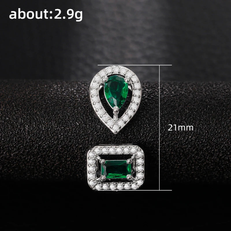 Huitan Geometric Shaped Cuff Opening Rings for Women Silver Color/Gold Color Noble Cubic Zirconia Ring Accessory Fashion Jewelry