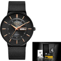LIGE 2024 Luxury Men Watches Waterproof Ultra Thin Date Clock Male Steel Strap Casual Quartz Watch Men Sports Wrist Watch Man