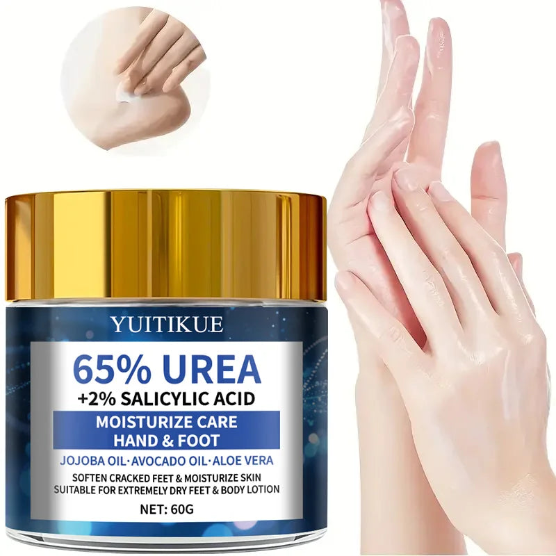 YUITIKUE 65% Urea Foot Cream 60g - 2-Week Cracked Heel Repair, Fast Absorption Non-Greasy, for All Skin Types