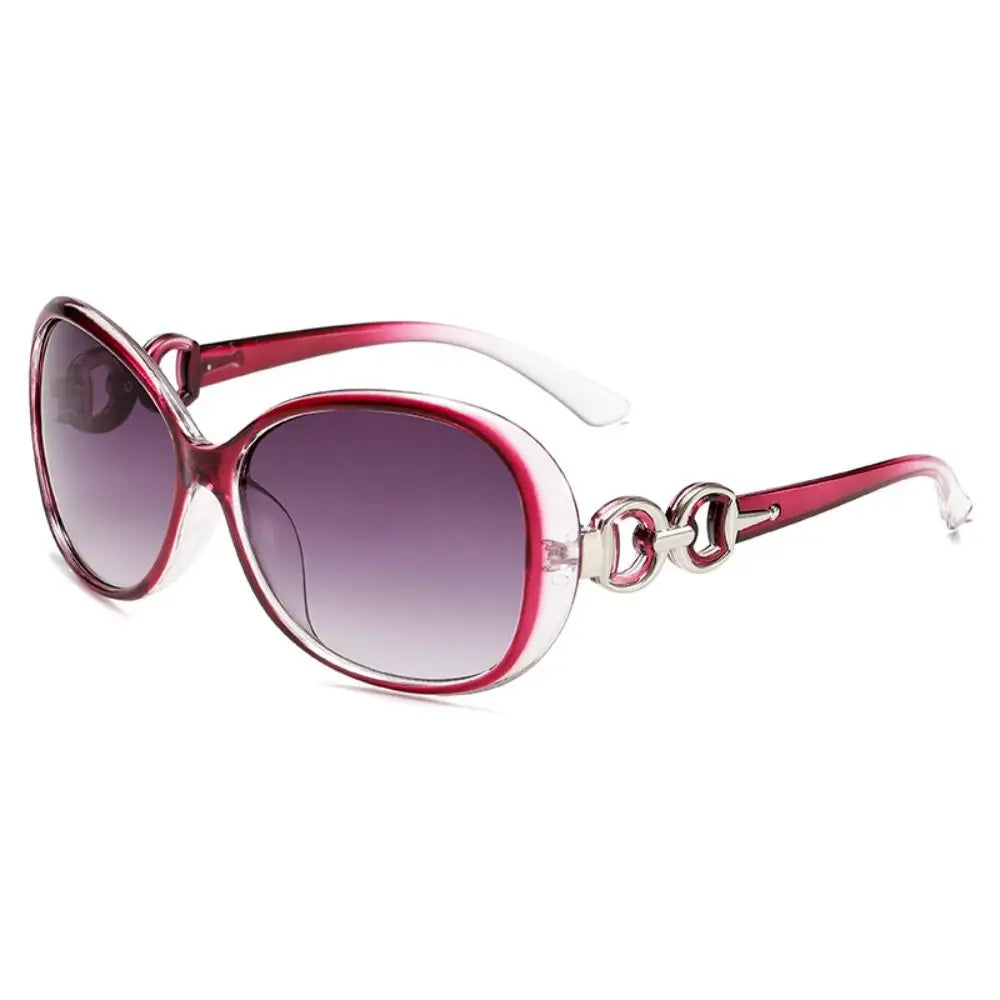Korean Retro Sunglasses Big Frame Eyewear Travel Accessories Driving Glasses Sun-Protective Black Shades Glasses for Women