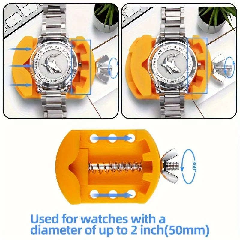 Watch Battery Replacement Kit Wrench Back Remover For Rotate Open Cover Case Opener Watch With Watch Back Maintenance Remover
