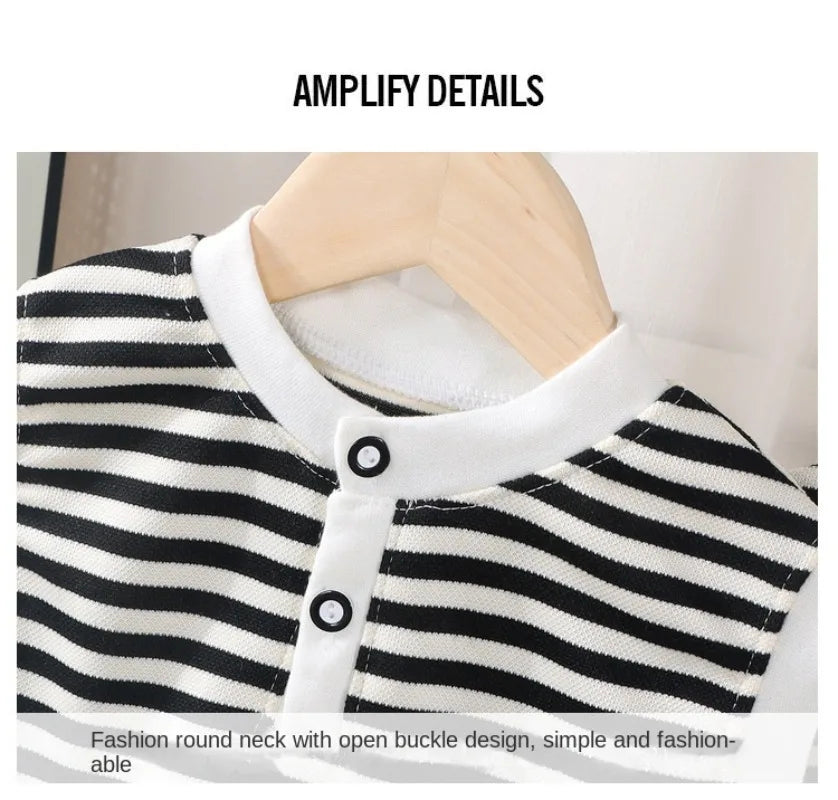 2025 New Baby Clothes Set Sleeveless Tee And Shorts 2pcs Boys Tracksuit Waffle Striped Toddler Girls Outwear