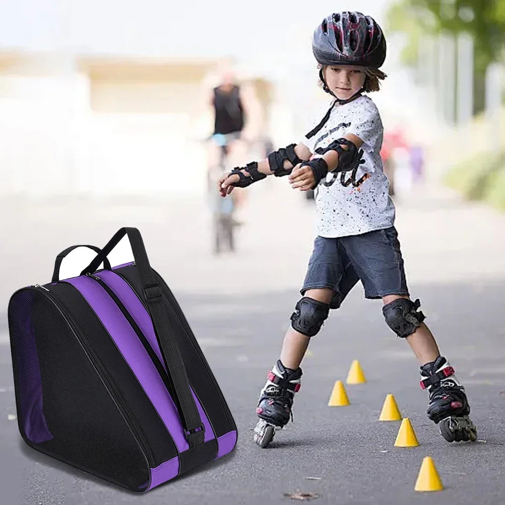 TINSOL New 1PC Portable Roller Skates Bag Ice Skating Bag Large Capacity Breathable Kids Inline Skates Bag Skates Storage Bag