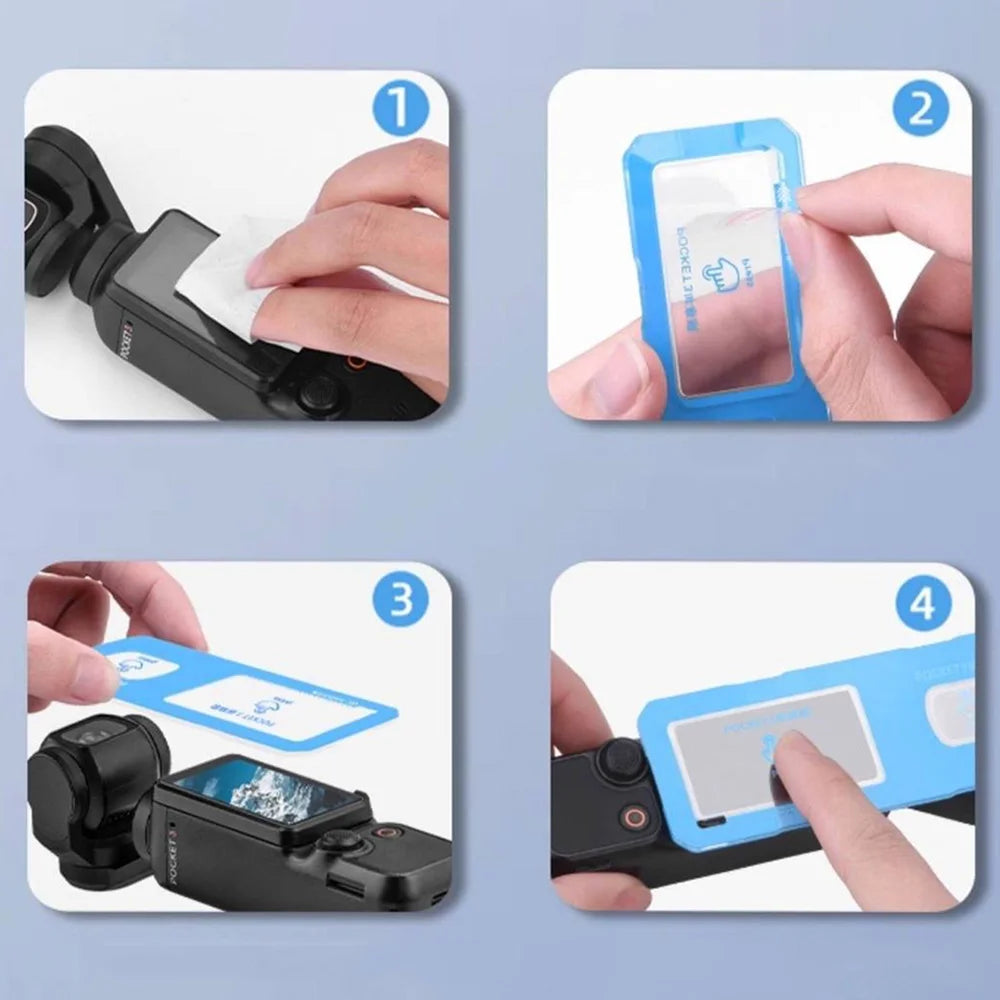 Lens Protector+Screen Protector For DJI Osmo Pocket 4 3 Easy Install Auto-Alignment Kit Tempered Glass Films For DJI Pocket 3 4