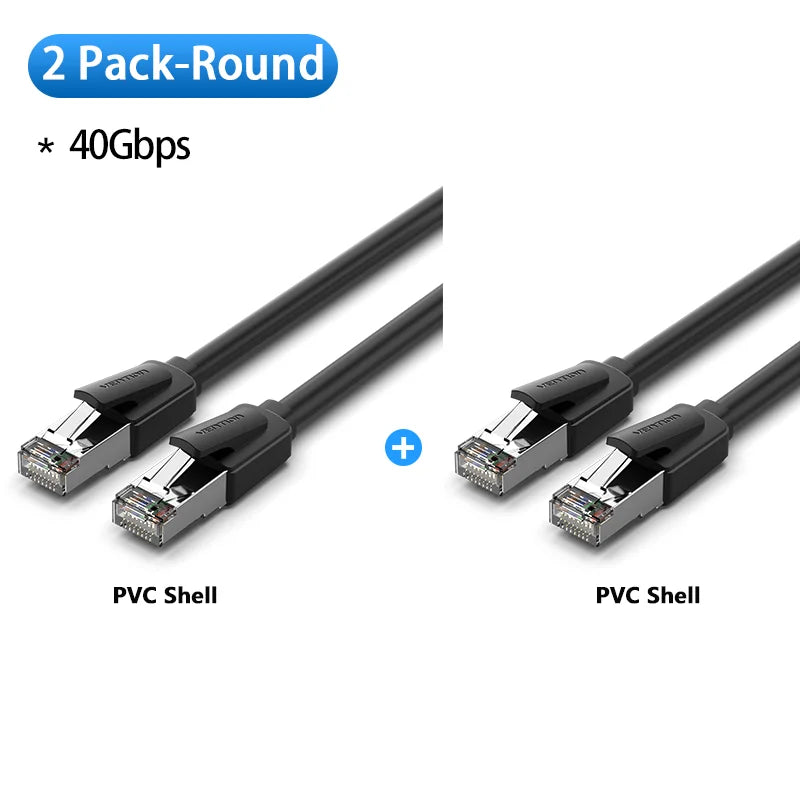 Vention Cat8 Ethernet Cable 40Gbps RJ45 Network Cable Cat 8 SFTP RJ45 Patch Cord for PC Modem Router Laptop Cable Ethernet Cat8