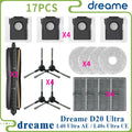 Fit For ( Dreame L40 Ultra AE / Dreame L40s Ultra CE / Dreame D20 Ultra ) Vacuum Parts Main Side Brush Filter Mop Cloth Dust Bag