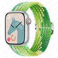 Braided Loop Strap For Apple Watch Ultra Band 49mm 44 45mm 42mm 41mm Nylon Elastic Belt Bracelet iWatch Series 9 8 7 6 5 4 SE 3