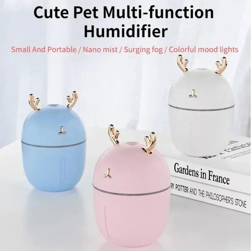 Cute Pet Portable Mini USB Humidifier Mute Air Purifier Aromatherapy Oil Diffuser for Home Office Car Desktop
