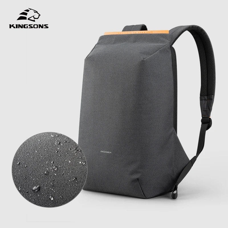 Kingsons 15.6'' New Waterproof Backpacks USB Charging School Bag Anti-theft Men And Women Backpack For Laptop Travelling Mochila