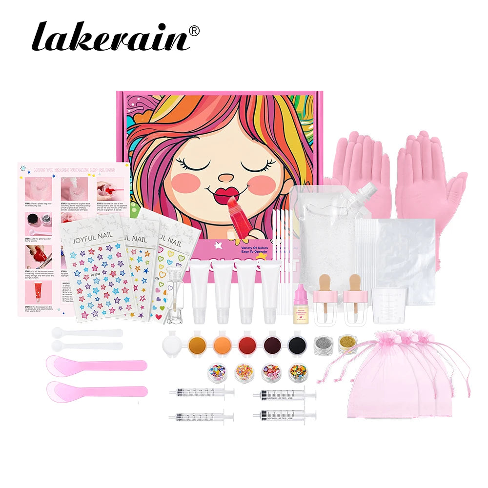 DIY Lip Gloss Making Kit Moisturizing Lip Gloss Base Diy Raw Material Tool Kit Shiny Glitter Lip Tints Glaze Handmade Cosmetic