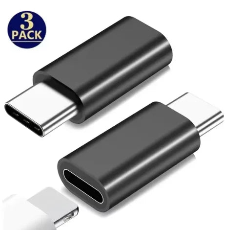 3PCS Lightning Female To USB C Male Charger Adapter for IPhone 15 Pro Max Plus IPad Type C To 8Pin Charging Data Sync Connector