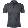 New Men's Short Sleeve Collar Polo Shirts Summer Solid Color Casual Polo Shirt Trendy Breathable Loose Basic Splice Oversize Top