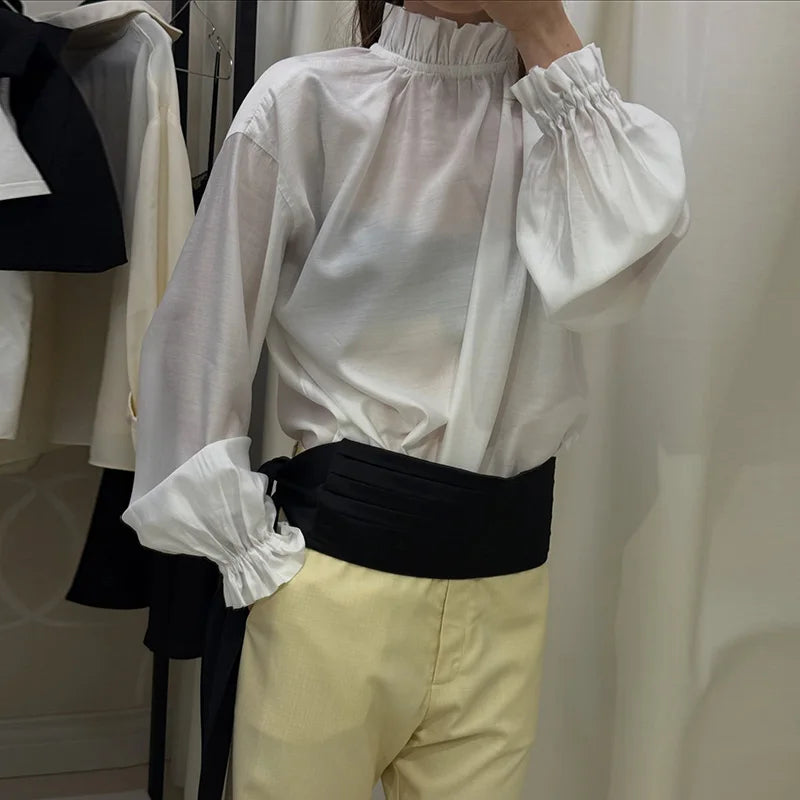 Women's Layered Tassel Long Sash Belt Pleated Wide Wrap Waist Sash Decorative Waistband Autumn Winter Suits Coat Dress Accessory
