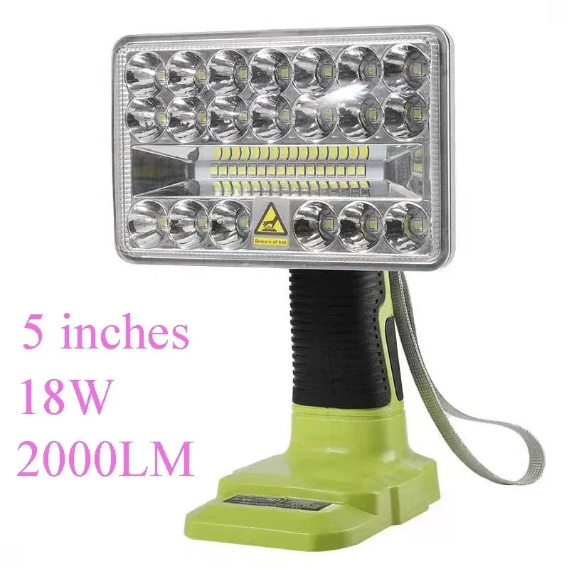 LED Working Lights For Ryobi 14.4V 18V Lithium Nickel One+ Battery P108 P104 Alarm Flashlight Electric Torch Spotlight Car Lamp