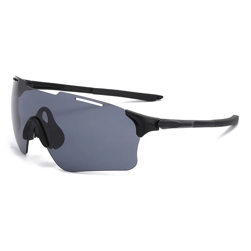 Fashion Sports Sunglasses Men Women for Hiking Cycling Glasses Cool Reflective Mirrored Wrap Rimless Sun Shades