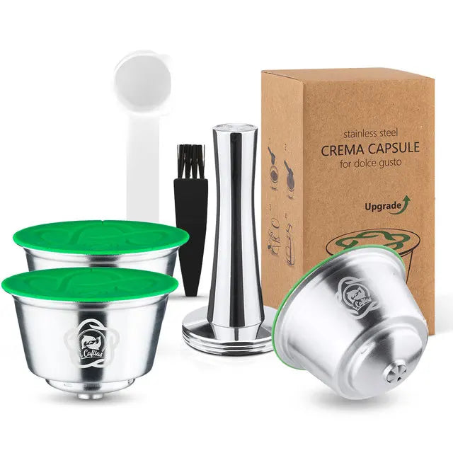 Reusable coffee capsules for Dolce Gusto refillable capsule espresso filter stainless steel filter box iCafilas