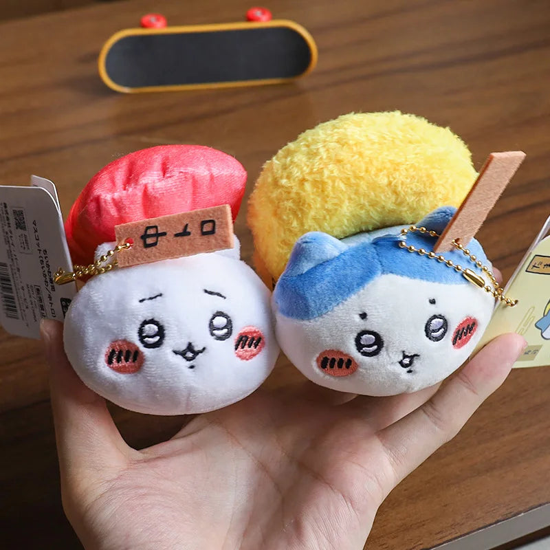 Sushi Series jiyi Pendants Plush Dolls Momonga Hachiware Usagi Pendants Keychains Friend Dolls, Toys Cute Gifts
