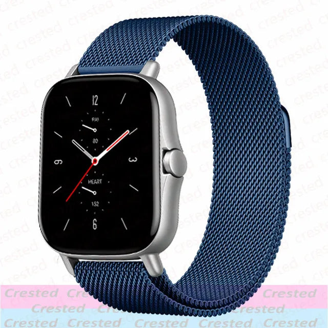 20mm/22mm Milanese band For Amazfit GTS/4/2/3/GTS2 Mini/GTR 47mm/GTR2/4/3/Pro stratos Metal Watch Bracelet Amazfit bip 5 6 strap