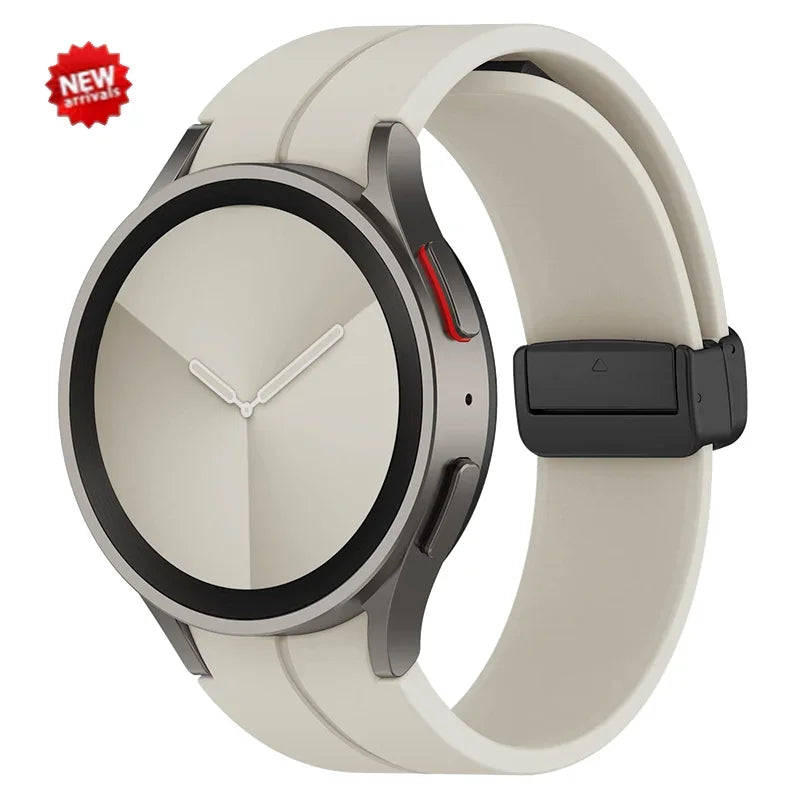 Original Silicone Band for Samsung Watch 7 6 5 4 Classic Strap 47mm 43mm 44mm 40mm Magnetic Buckle For Galaxy Watch 5 Pro 45mm