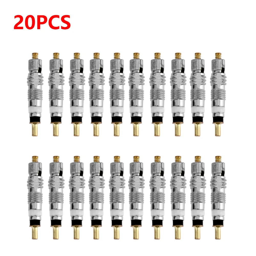 20 Detachable Presta Valve Cores CNC Brass for Mountain Bike Road Bikes, Inner Tube Repair Parts