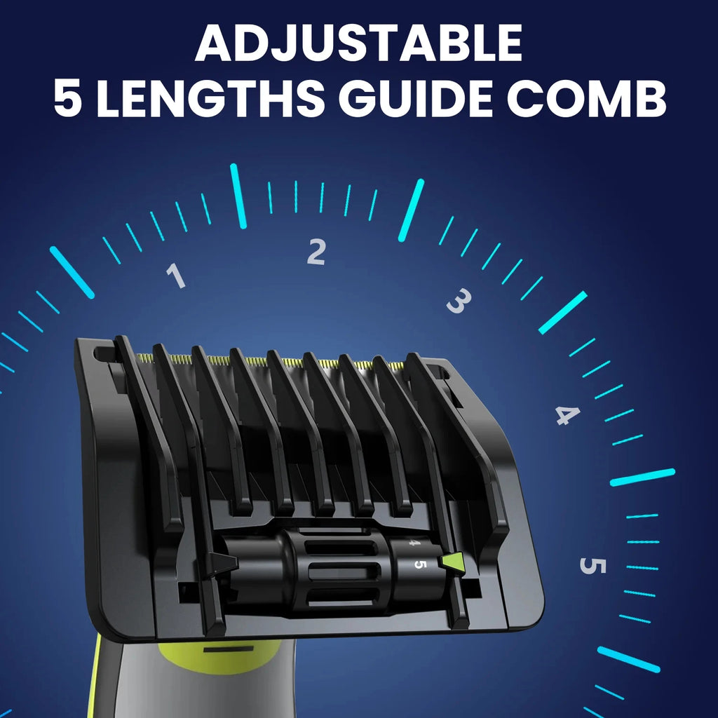 5-in-1 Guide Comb Guard Fit for One Blade QP2520 QP2530 QP2620 QP2630 QP2724 QP2834 Beard Trimmer 1-5mm Adjustable