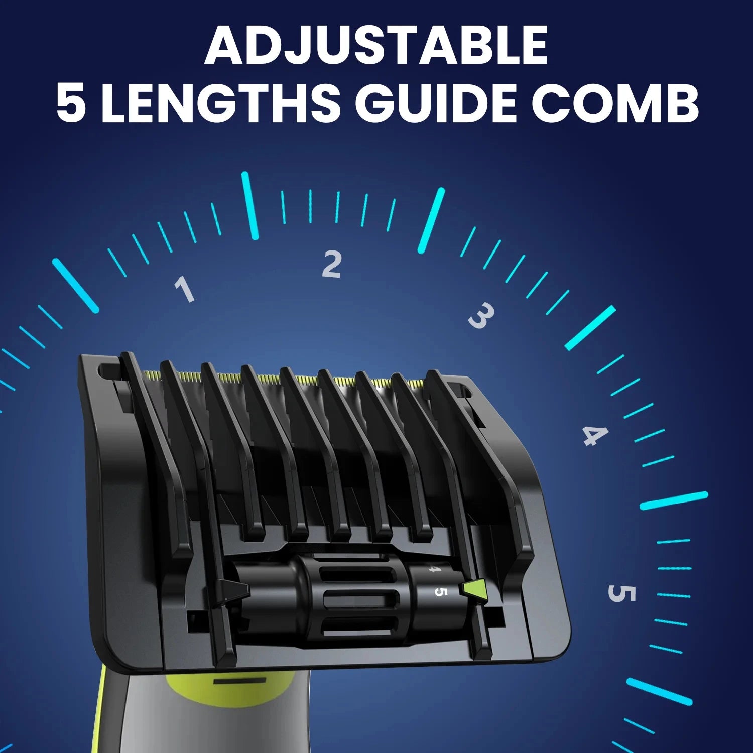 5-in-1 Guide Comb Guard Fit for One Blade QP2520 QP2530 QP2620 QP2630 QP2724 QP2834 Beard Trimmer 1-5mm Adjustable