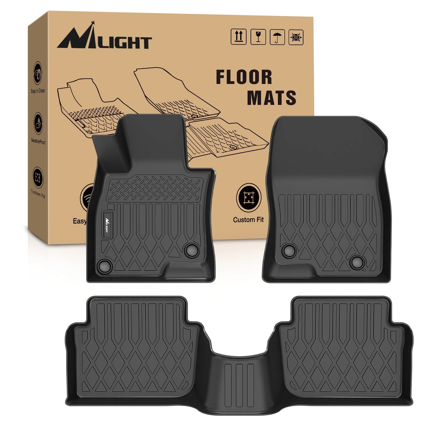 Nilight Custom Fit TPE Floor Mats All Weather Waterproof Heavy Duty Car Floor Liners for Mazda CX-5 2017-2025 Mazda3 2014-2018 2019-2025 Mazda6 2014-2021 CX-30 2020-2025 CX-50 2023-2025 CX-90 2024-2025 3 Row