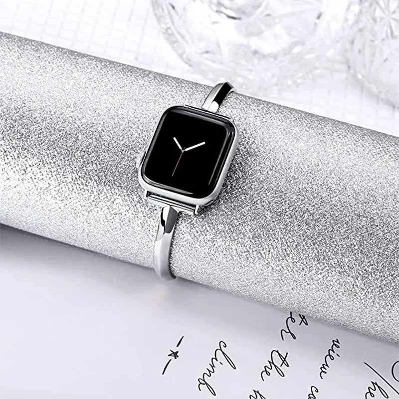 For Apple Watch Women's Metal Strap T-shaped Thin IWatch 910 Universal Bracelet Steel Bracelet IWatch Ultra 49mm44 40 42 38mm