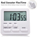 Practical LCD Digital Display Kitchen Timer Countdown Stopwatch Alarm Clock with Flashing Light Kitchen Sleep Accessory