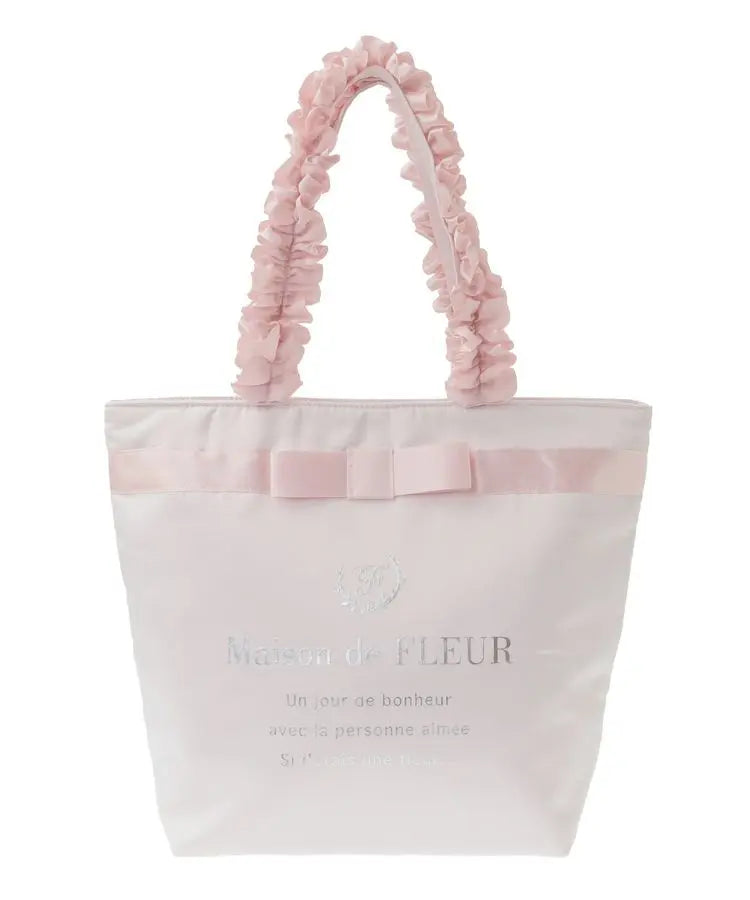 Japanese Style New Letter Satin Cute Bow Lolita Portable Tote Bag Women Commuting Versatile Pleated Sweet Single Shoulder Bag
