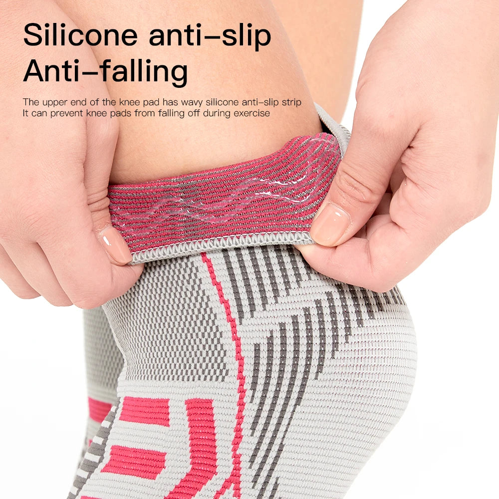 Professional Knee Support Compression Knee Sleeve Anti Slip Silicone Knee Braces for Knee Pain Meniscus Tear