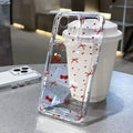 Transparent Cherry Painted Phone Case For iPhone 17 Pro Max  18 16 13 11 15 14 Plus 12 Air 16E Silicone Shockproof Funda Cover