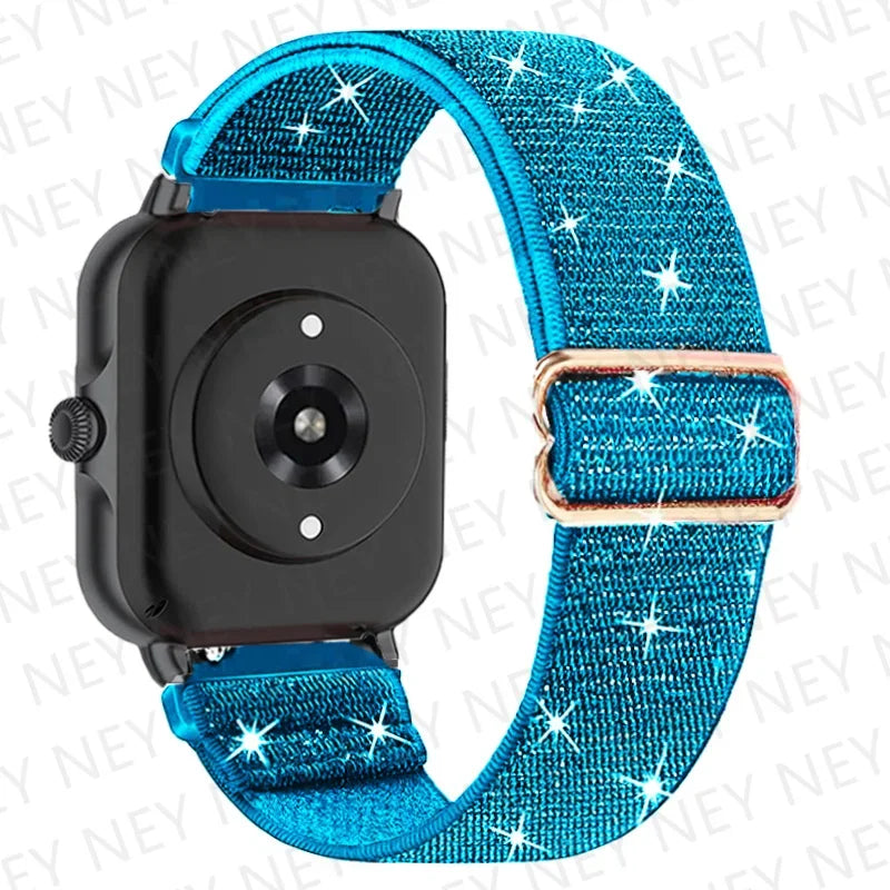Shiny Elastic strap For Amazfit gts 4-3-2-2e-mini/bip-U-S-lite/Stratos 2 20mm/22mm band Bohemian Pride bracelet gtr-4-3-3pro-2e