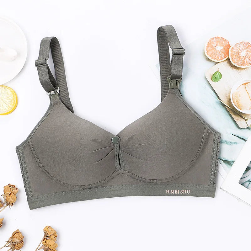 Women's Seamless  Breathable Nursing  Bra For All Seasons  Push-up  Pure Cotton  No Underwire  Maternity Sleepwear