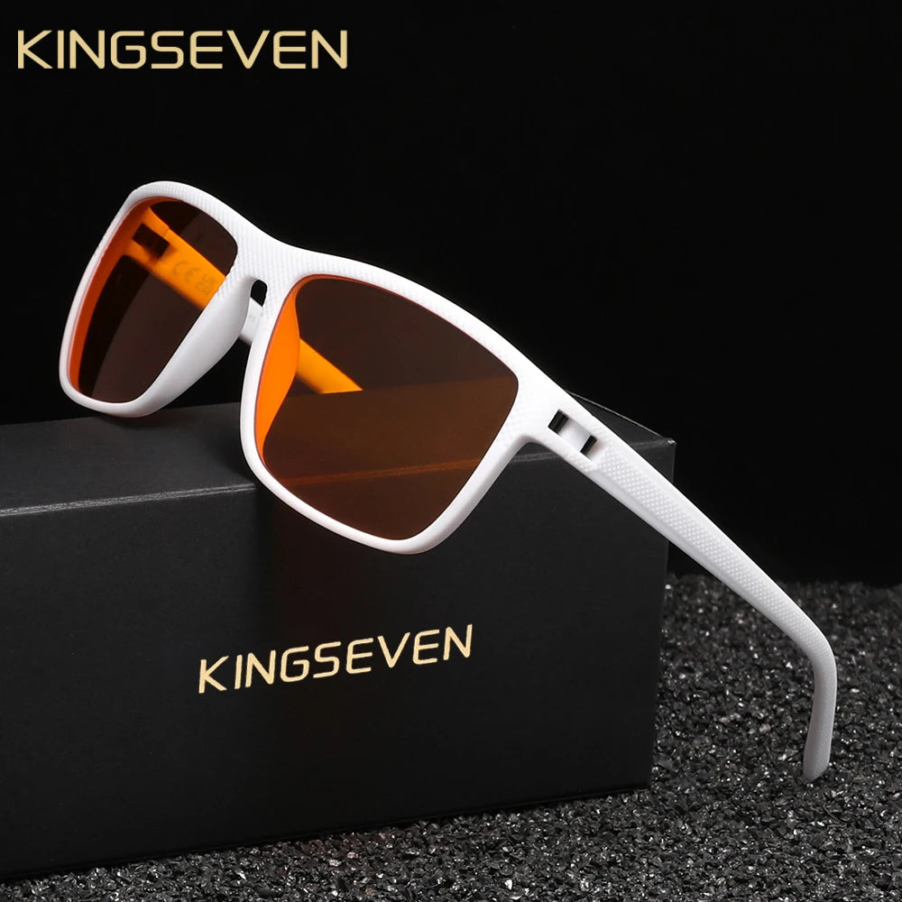 KINGSEVEN 99% Anti-Blue Ray Glasses Transparent Lens Eyeglasses Men Women Computer High Multiple Blue Light Blocking Eyewear