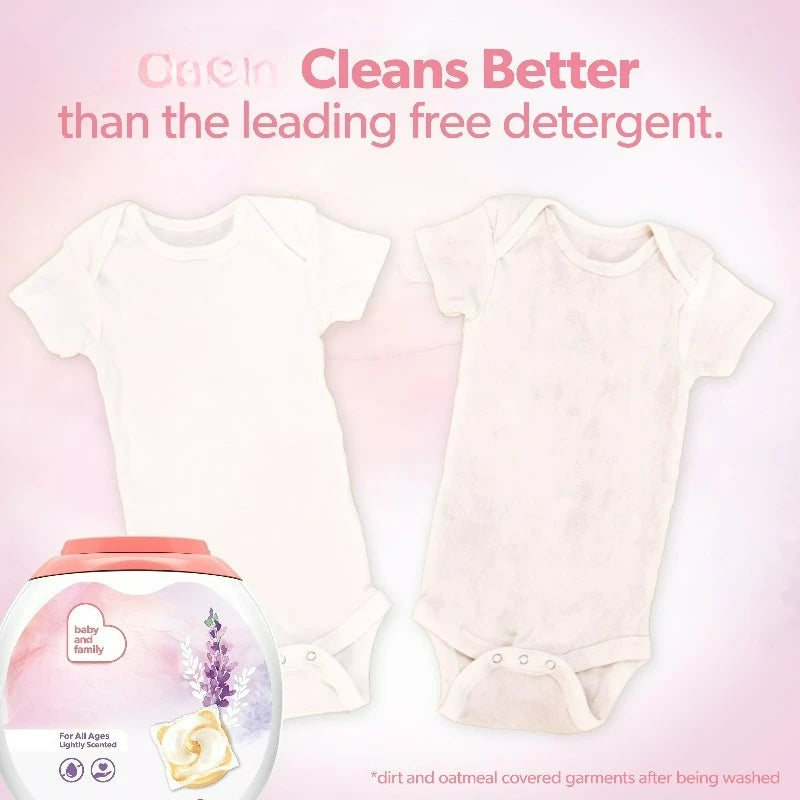 Baby Laundry Detergent XL Pacs, Sensitive Skin, Hypoallergenic, Lightly Scented Lavender, 25 Count