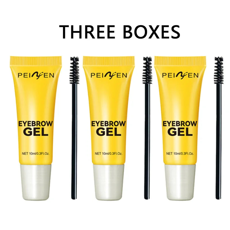 Clear Eyebrow Gel 3PCS Set, Strong Hold Waterproof Brow Shaping Gel, Natural Fuller Brows Makeup, Flake-Free Brow Lamination