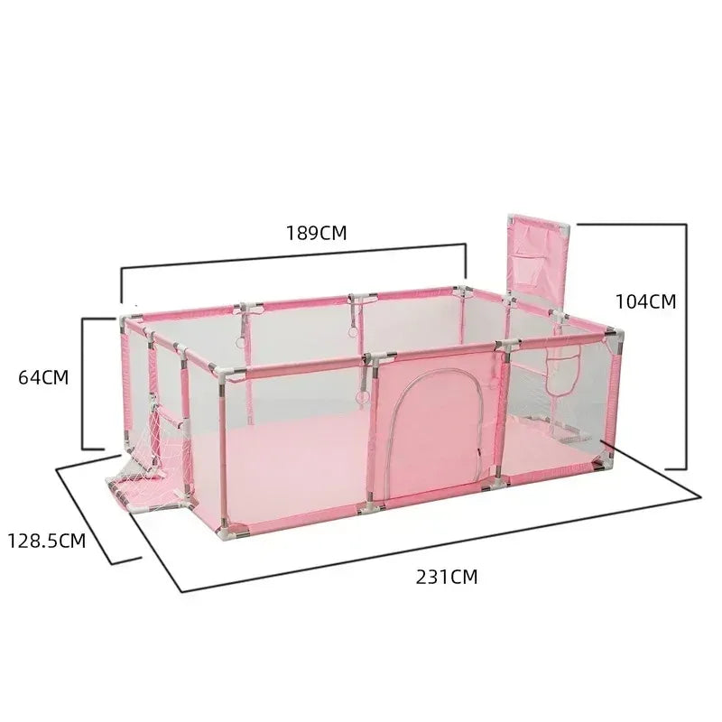 Baby Playground Playpen Corralito for Baby Toddlers with Thicken Steel Pipes Kids Play Park Activity Fence Ball Box Game Playpen
