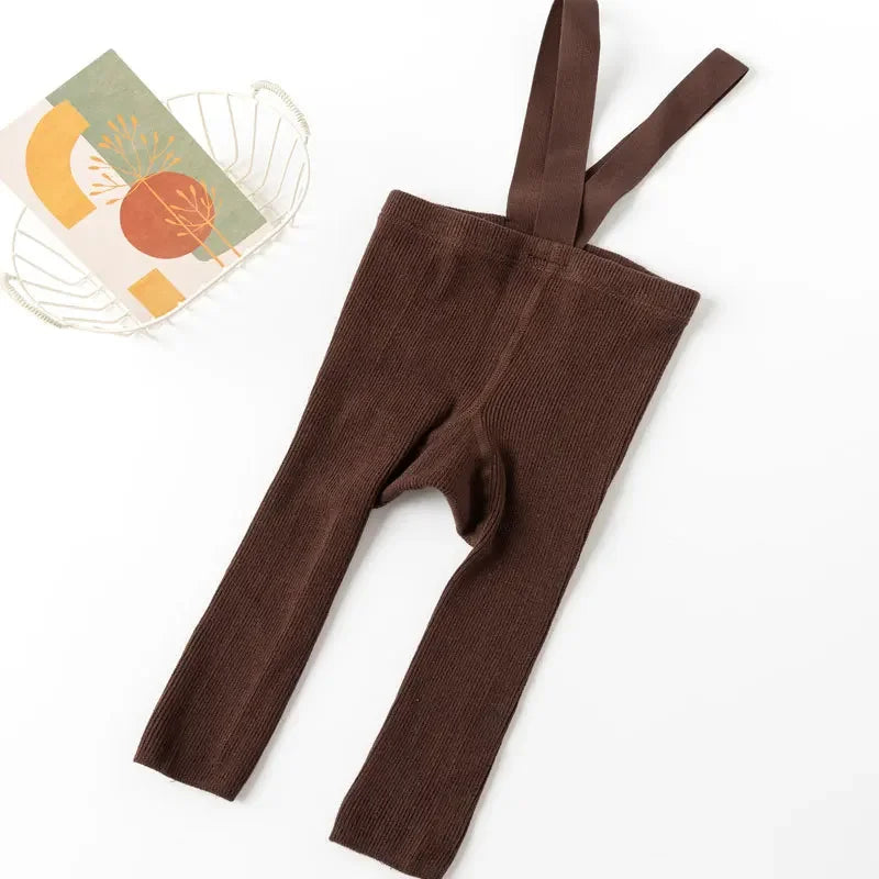 Infant Baby Girl Boy Suspender Leggings High Waist High Elasticity Solid Simple Style Spring Clothing Accessories Stockings 1-2Y