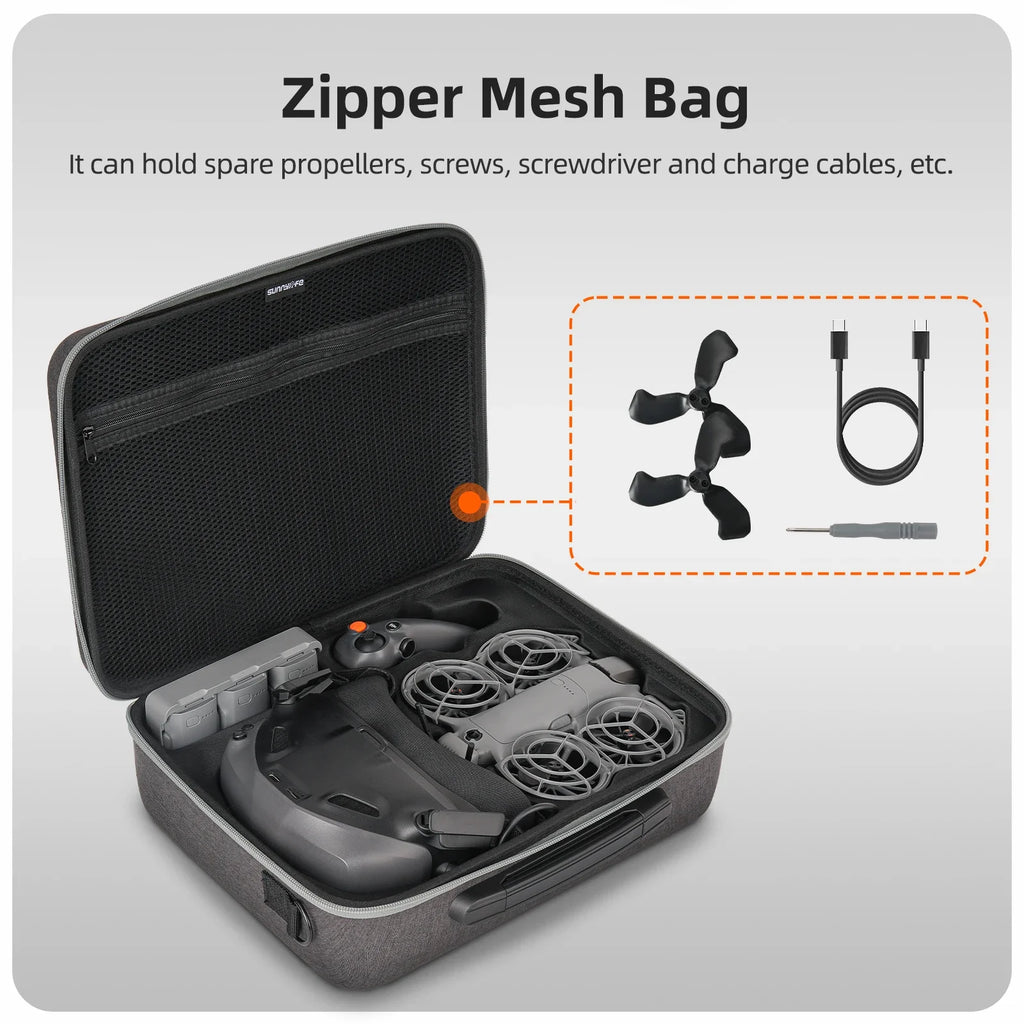 Portable Carrying Case for DJI NEO 2 Drone Hard PU Travel Storage Bag Shockproof Case Waterproof Protector Neo 2 Accessories ﻿