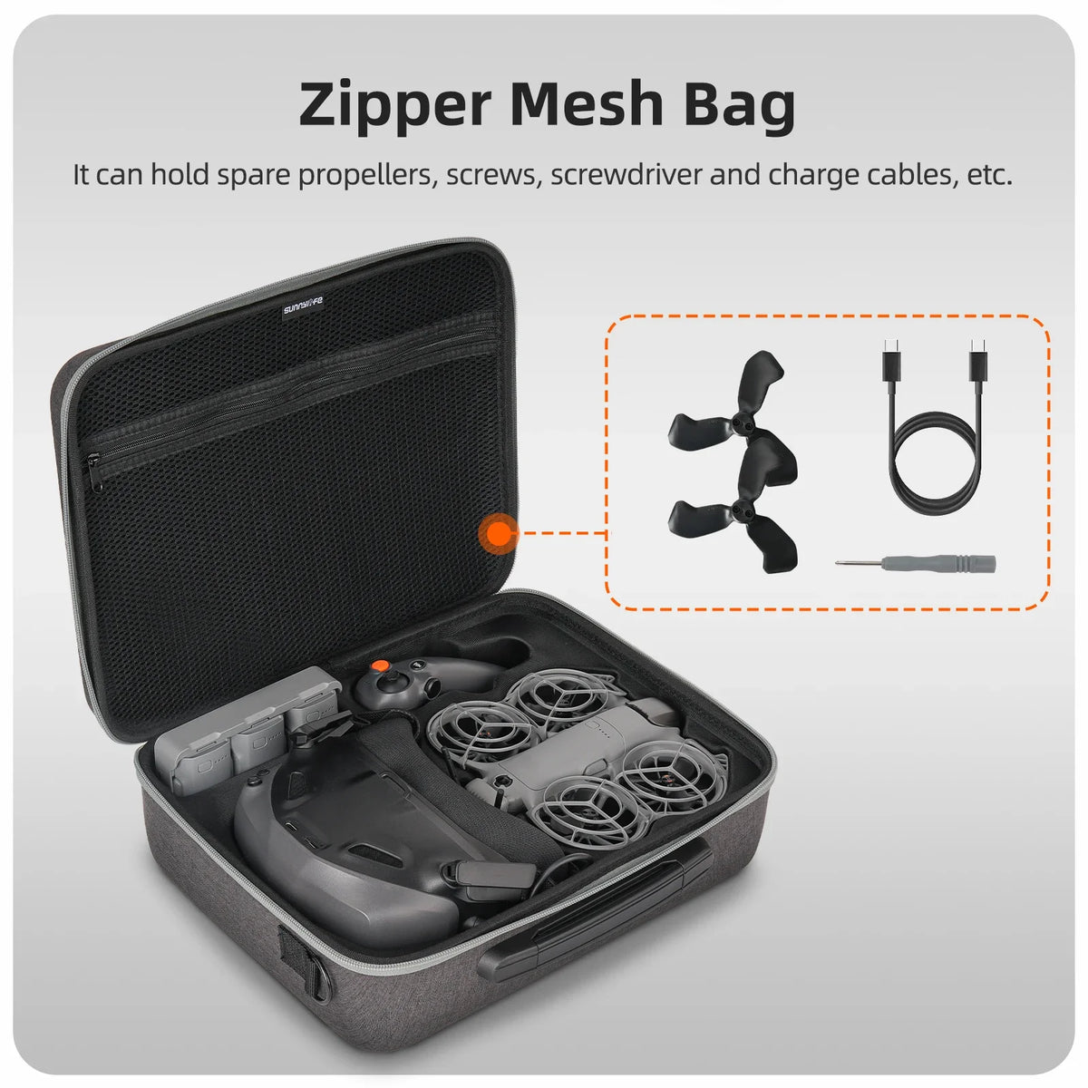 Portable Carrying Case for DJI NEO 2 Drone Hard PU Travel Storage Bag Shockproof Case Waterproof Protector Neo 2 Accessories ﻿